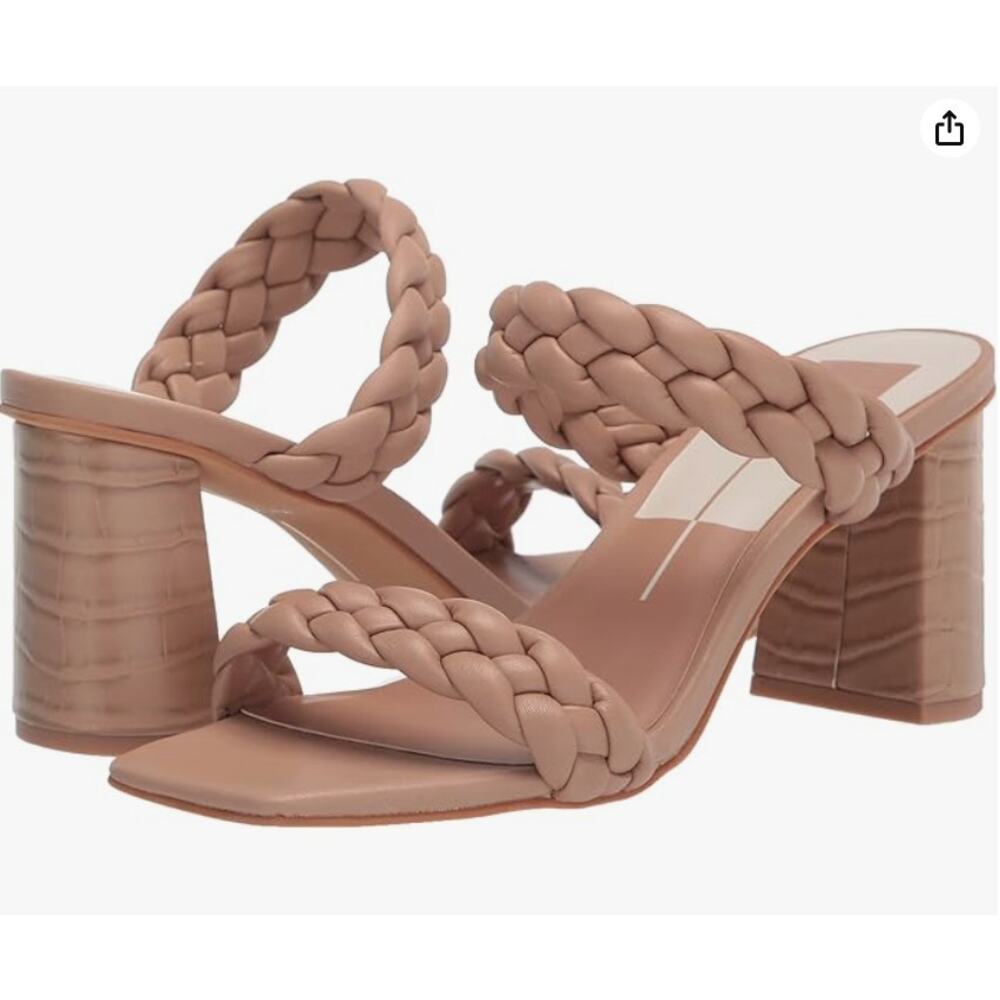 Dolce Vita Paily Braided Block Heel Size 7.5 Double Strap Chunky